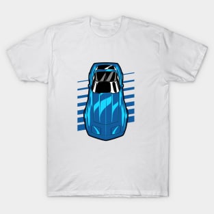 Blue Vette C3 Top View T-Shirt